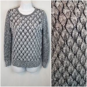 J. Crew | Cable Knit 100% Cotton Gray Sweater